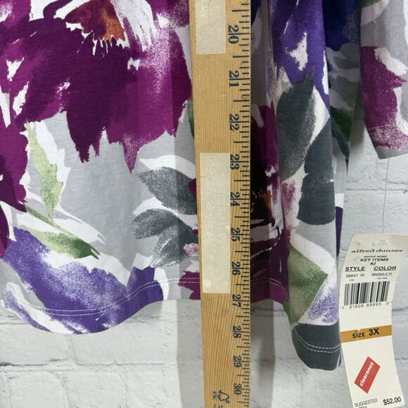 Aldred Runner Blouse Women Plus 3X Floral Printed Cottage Prairie Casual Top - Picture 7 of 9